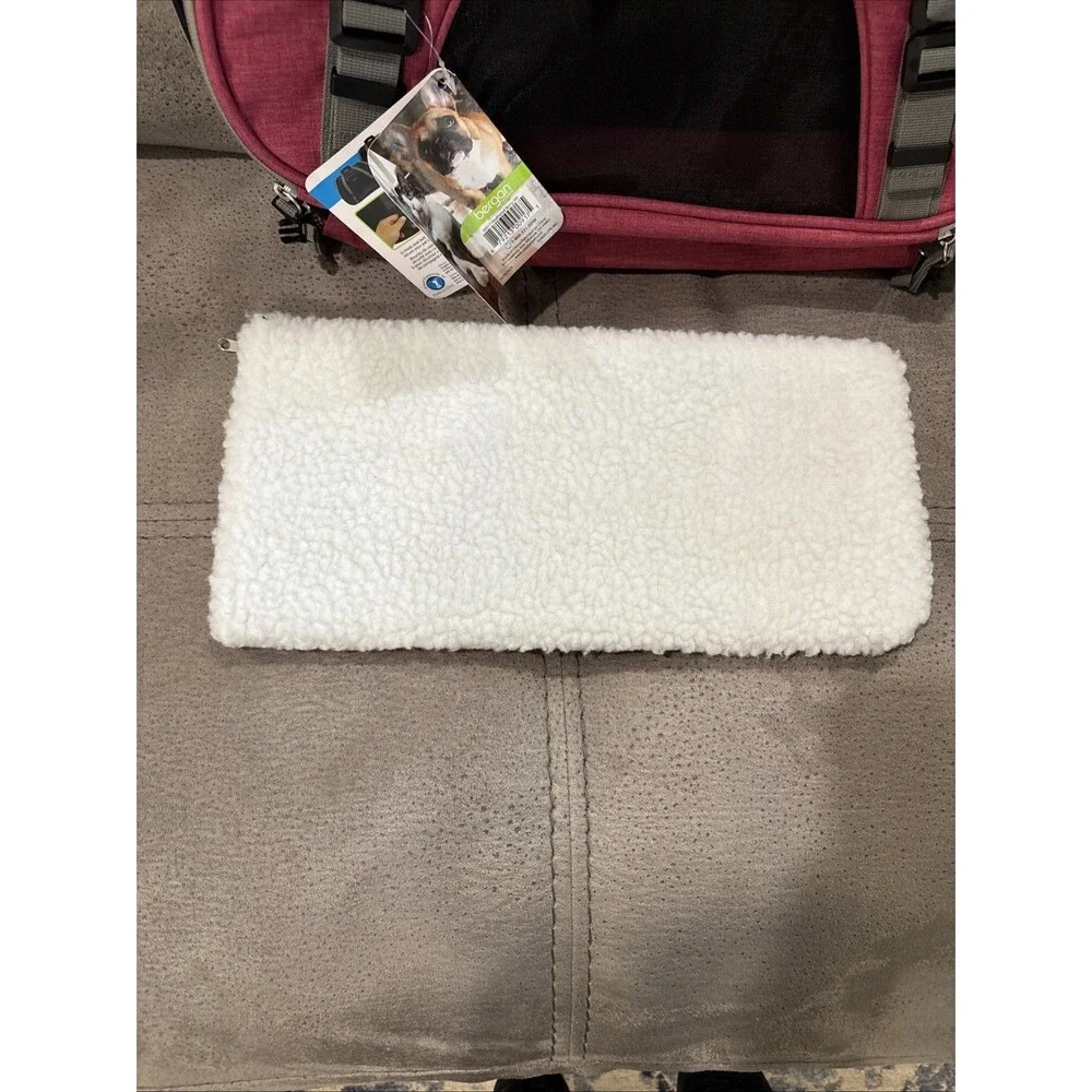 Bergan Small (up To 10 Lbs) Pet Connect Carrier Berry, In Flight Use, Fleece Pad